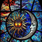 Sun Moon Stars Stained Glass 5D DIY Diamond Painting