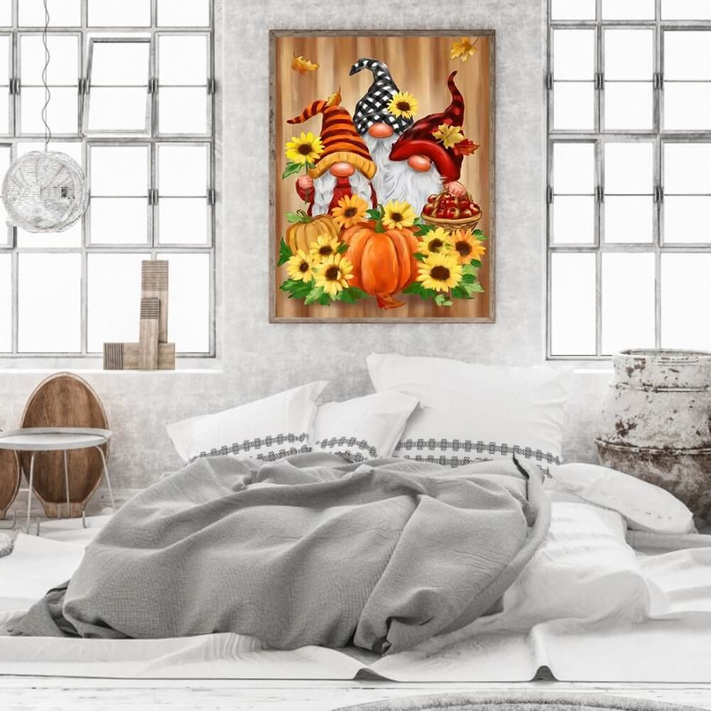 Thanksgiving Harvest Gnome Bobin Diamond Painting