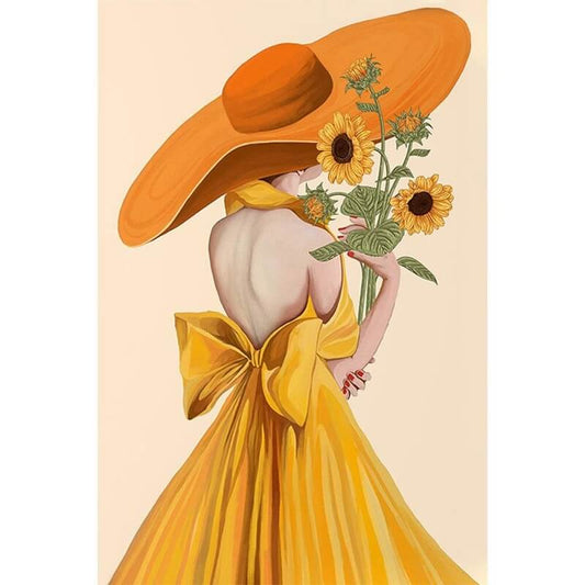 5D Diamond Painting Kit - Full Drill - Sunflower Girl