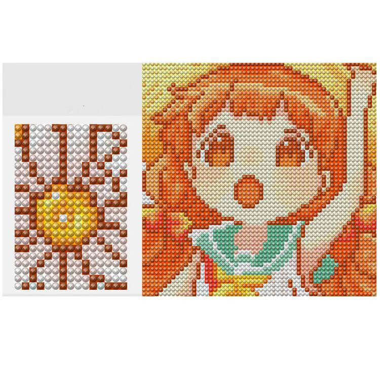 sunflower girl diamond painting details