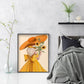 sunflower girl mosaic art painting
