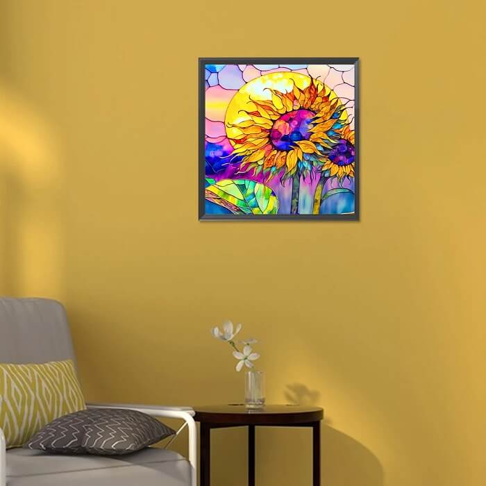 Sunflower Stained Glass Diamond Art