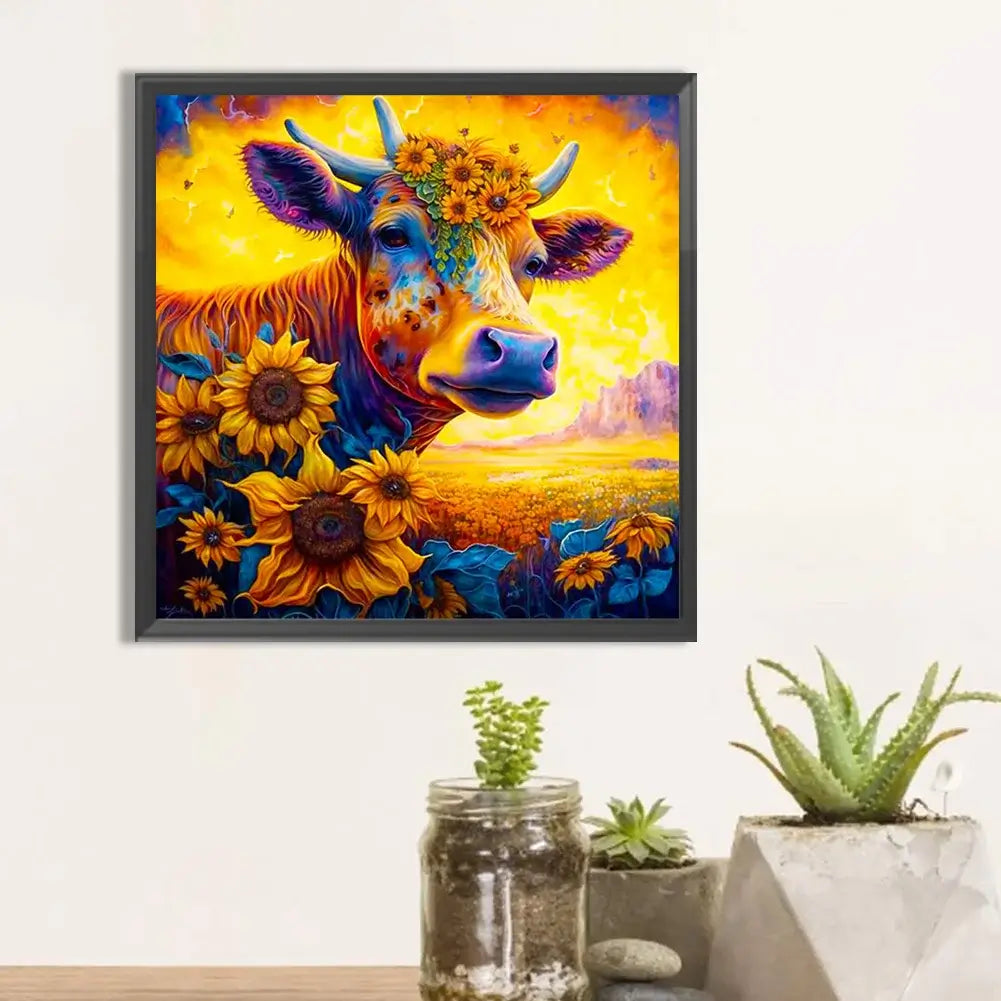 Sunflower Yak Full Drill Diamond Painting