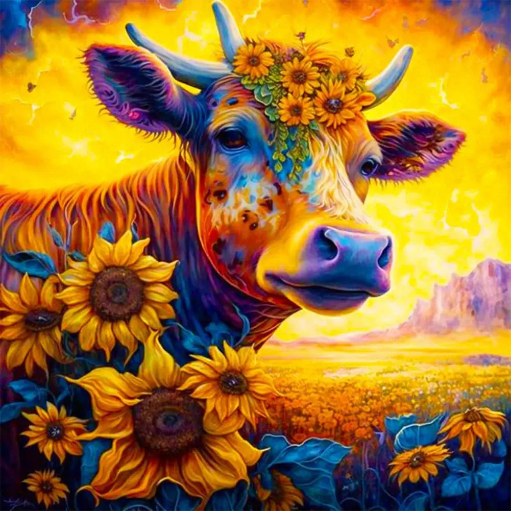 Diamond Painting - Full Round / Square - Sunflower Yak