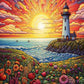 Sunset Abstract Art Diamond Painting