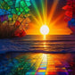 Sunset Glass Stained Diamond Painting