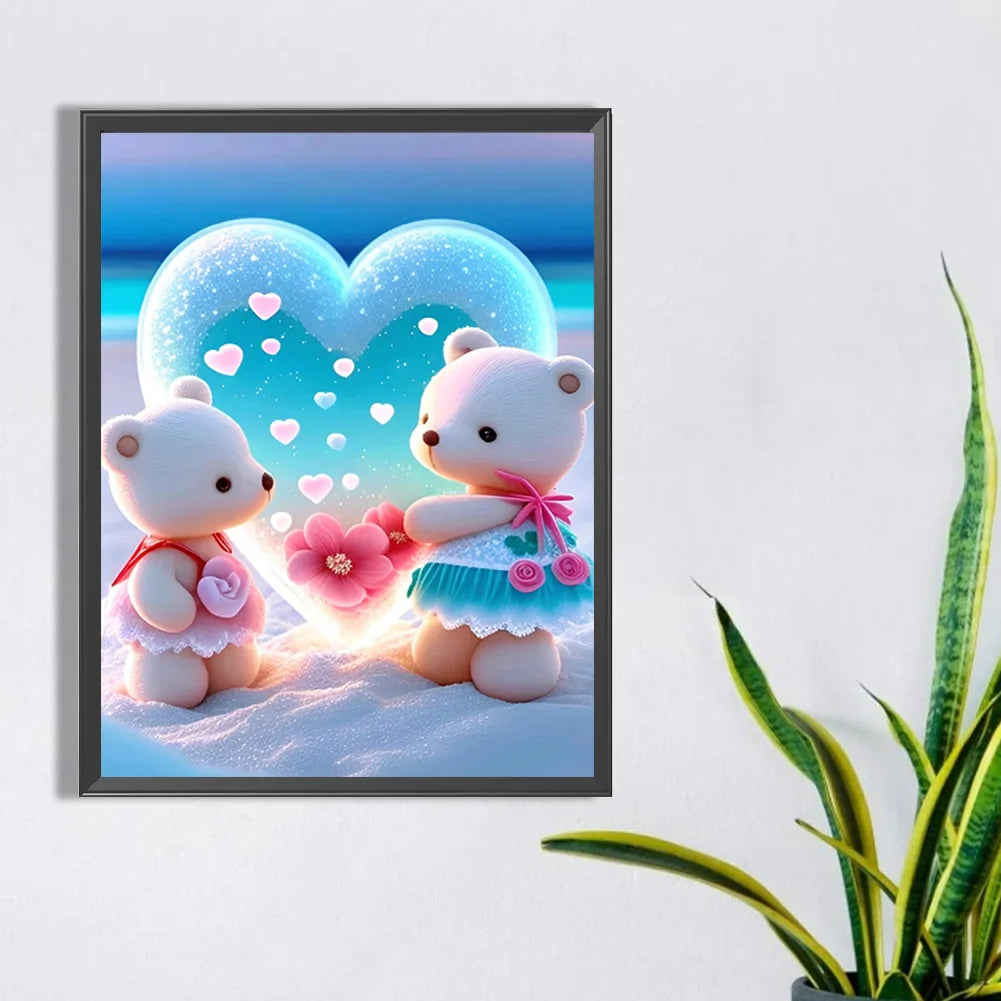 sweet bear lovers diamond art
