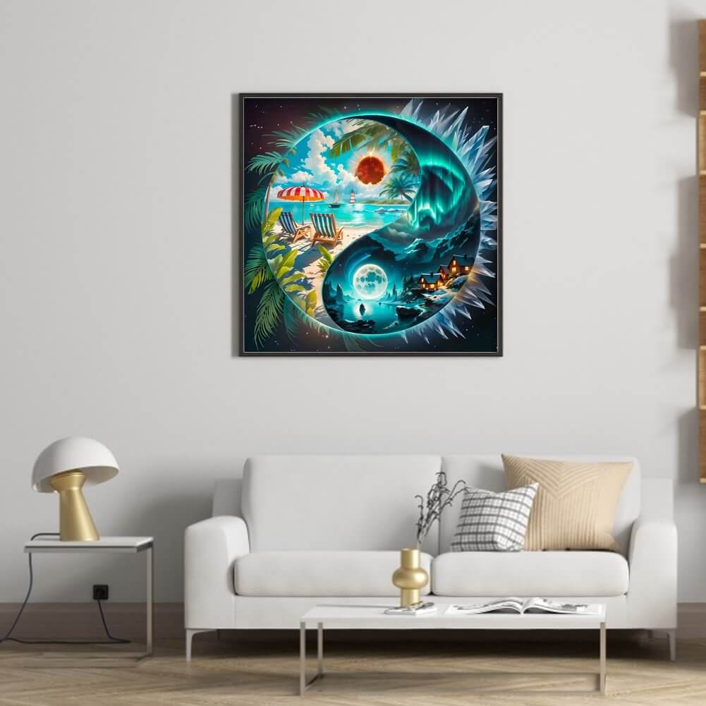 Tai Chi Beach View Diamond Painting Kit