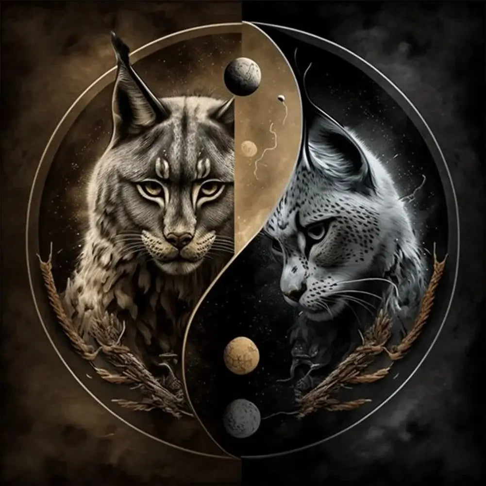 5D DIY Diamond Painting Kit - Full Round / Square - Tai Chi Cat