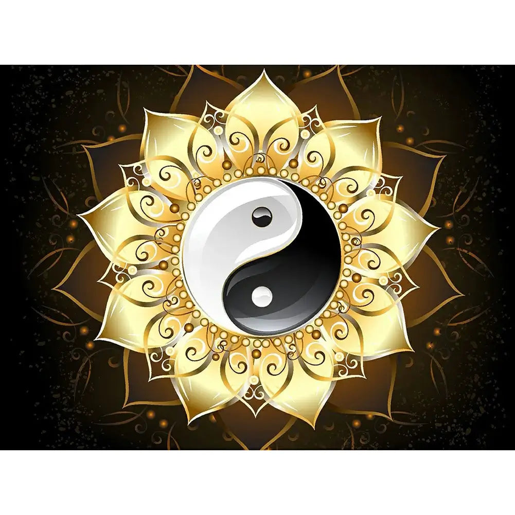 5D DIY Flower Diamond Painting - Full Round / Square - Tai Chi Mandala
