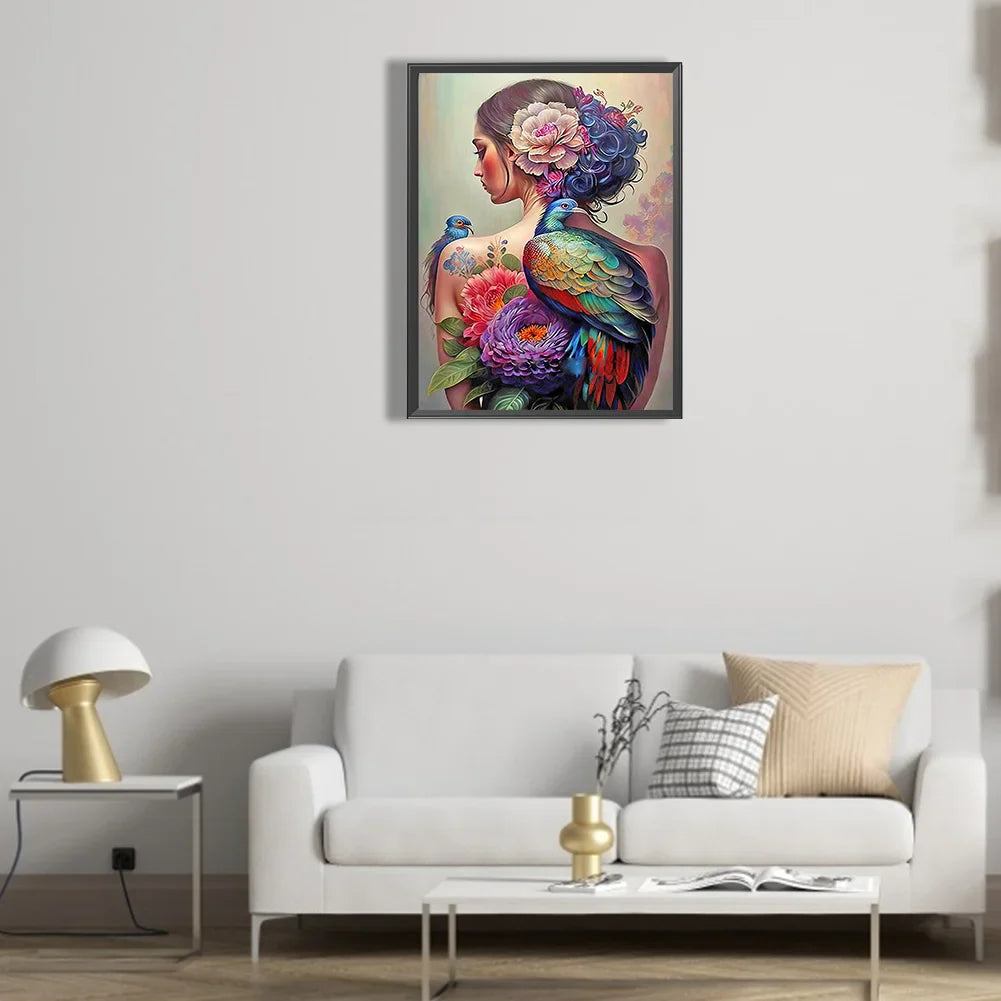 tattoo girl diamond painting