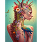 Diamond Painting - Full Round / Square - Tattoo Girl & Animal