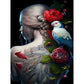 Diamond Painting - Full Round / Square - Tattoo Girl & Bird