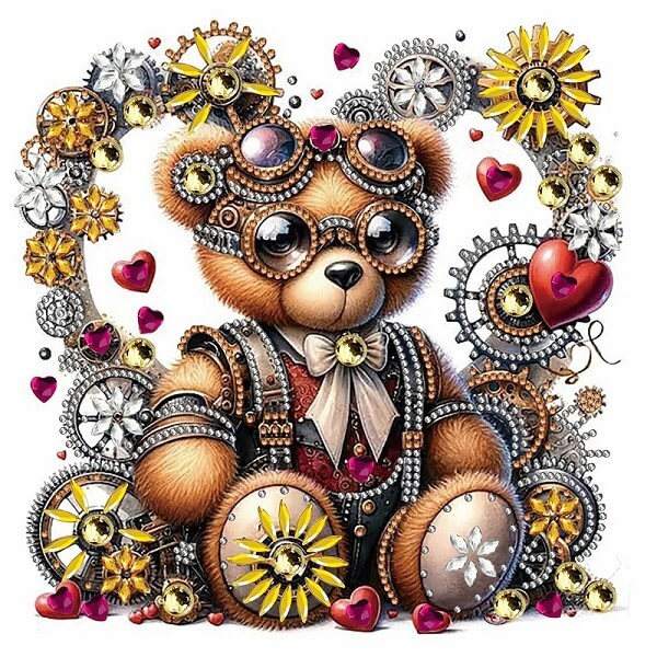 DIY Teddy Bear Crystal Rhinestone Diamond Painting Kit
