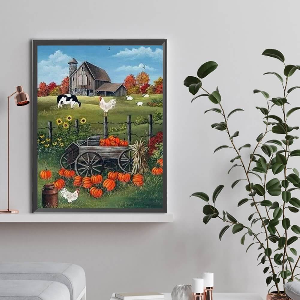 Thanksgiving Harvest Farm Diamond Painting