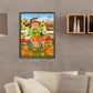 thanksgiving harvest scarecrow diamond painting art