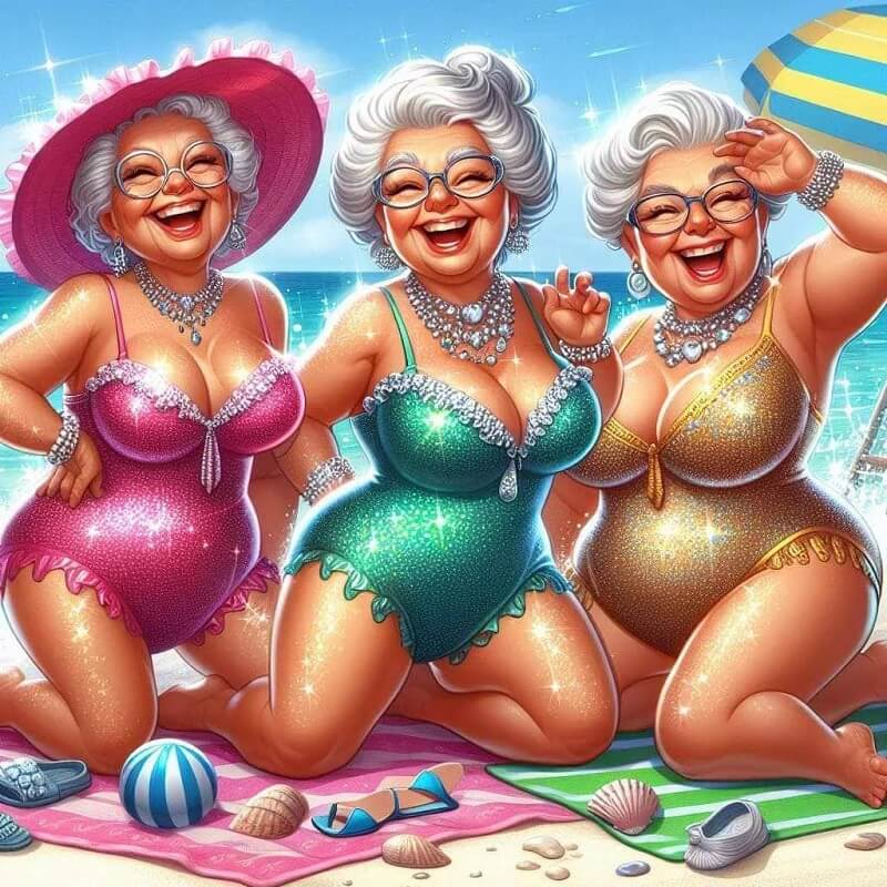 Ladies At Beach Diamond Painting