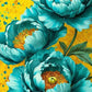 DIY Flower Diamond Painting Kit - Full Round / Square - Three Blue Green Color Peonies