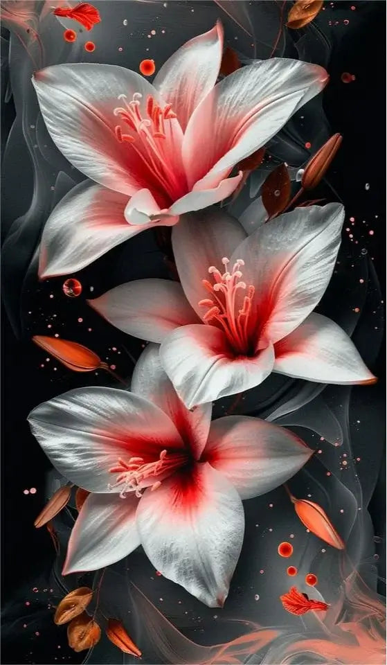 Three Flowers Diamond Painting