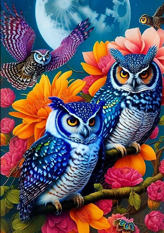 Three Owl 5D DIY Diamond Painting Kit