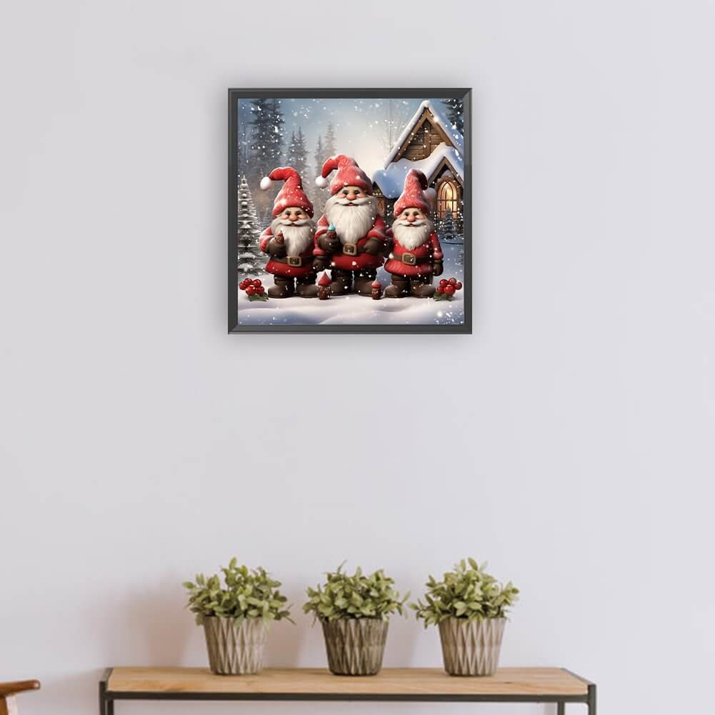 three santas 5d diy diamond painting kit