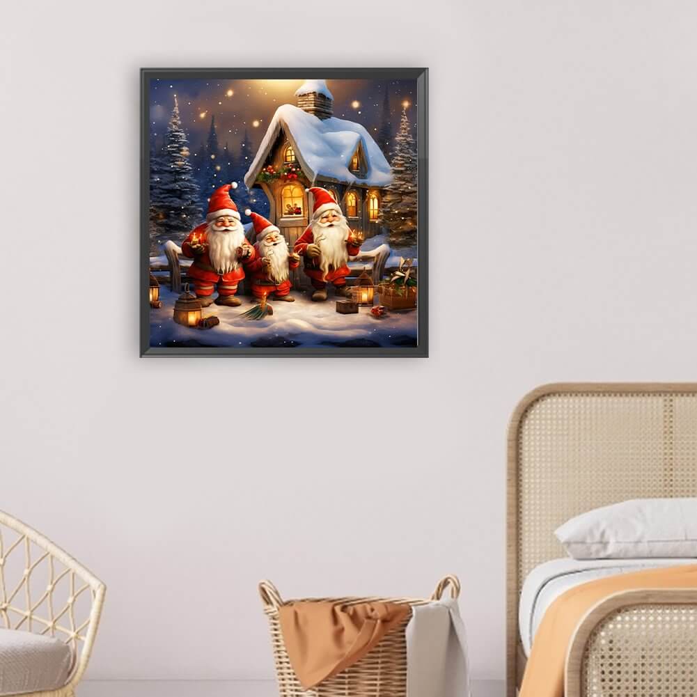 three santas diamond painting KIT