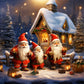 three santas diamond painting