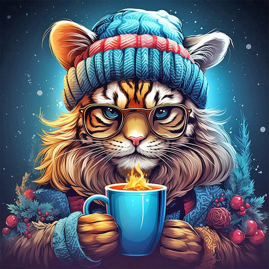 5D DIY Diamond Painting Kit - Full Round / Square - Cartoon Tiger