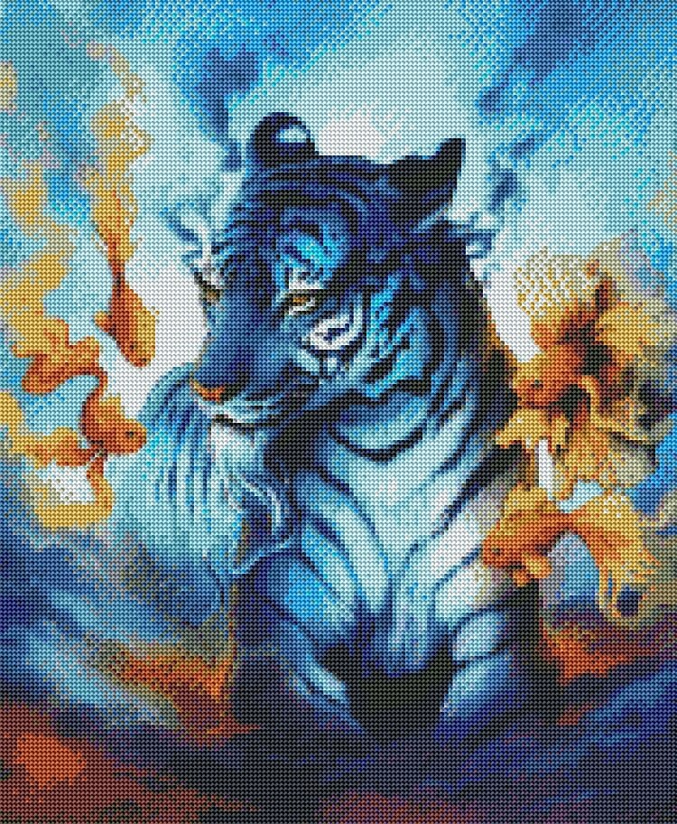 tiger fish full drill diamond painting kit