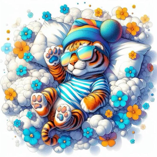 Tiger With Sunglasses Diamond Painting