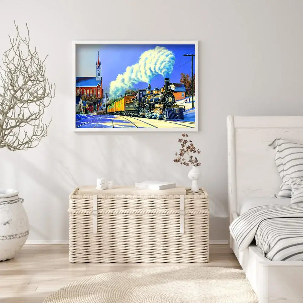 The Train 5D DIY Flower Diamond Painting