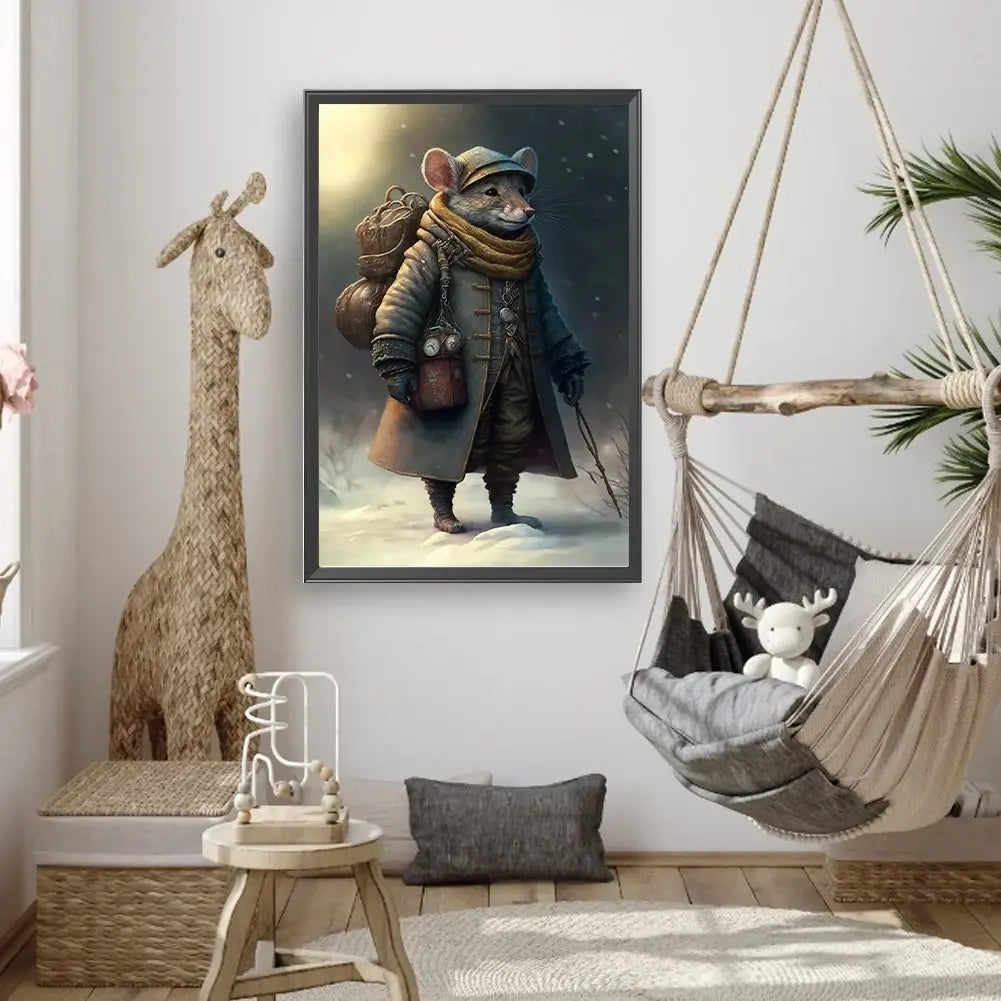 traveling rat paint by numbers oil painting