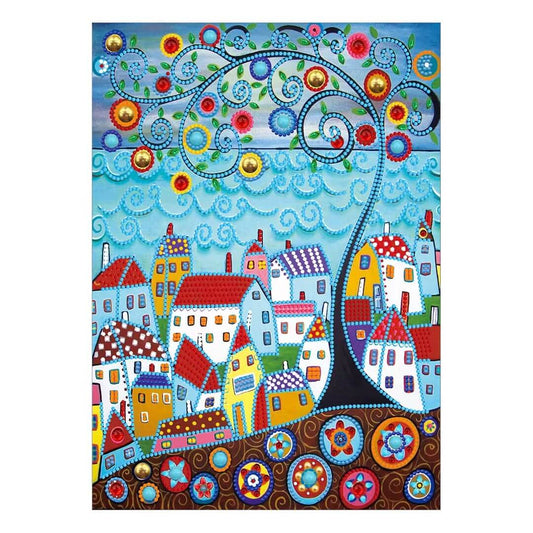 Luminous Diamond Painting - Crystal Rhinestone - Town B