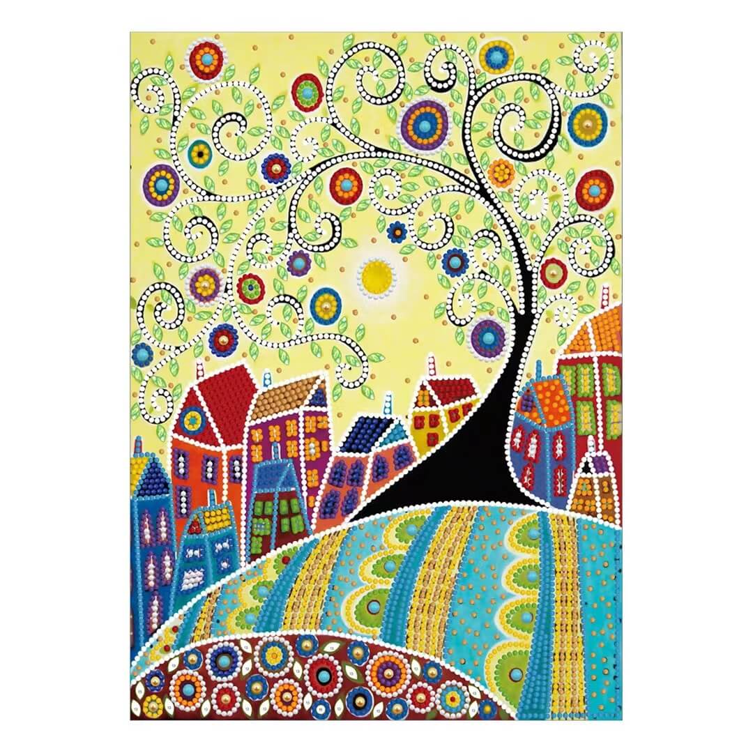 Luminous Diamond Painting - Crystal Rhinestone - Town C