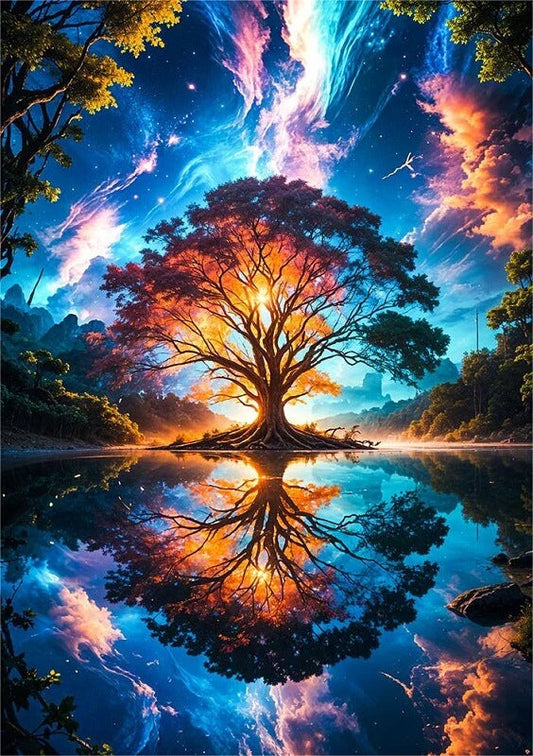 Tree Reflection Diamond Painting