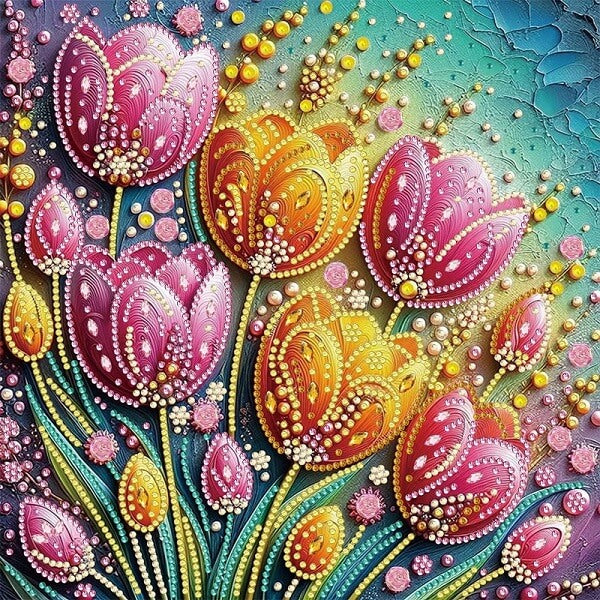 DIY Tulip Crystal Rhinestone Diamond Painting Kit