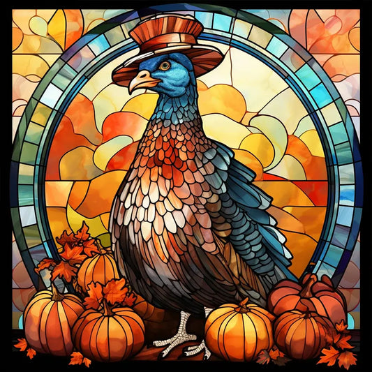 turkey pumpkin diamond art kit