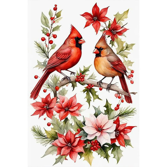 5D DIY Diamond Painting Kit - Full Round / Square - Two Cardinals