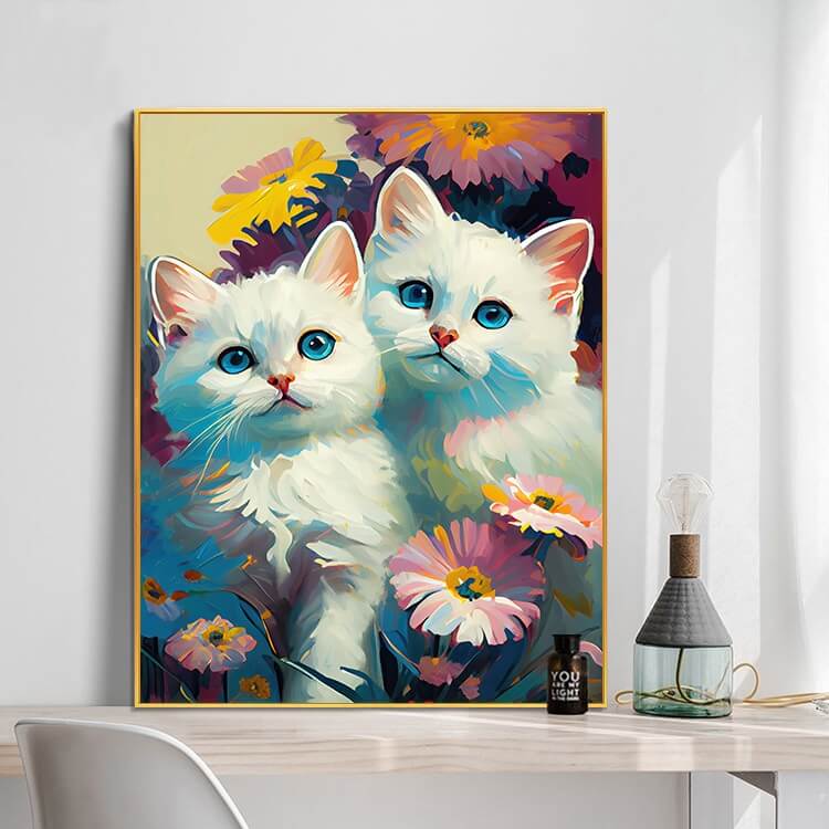 two kittens 5d diamond painting kit