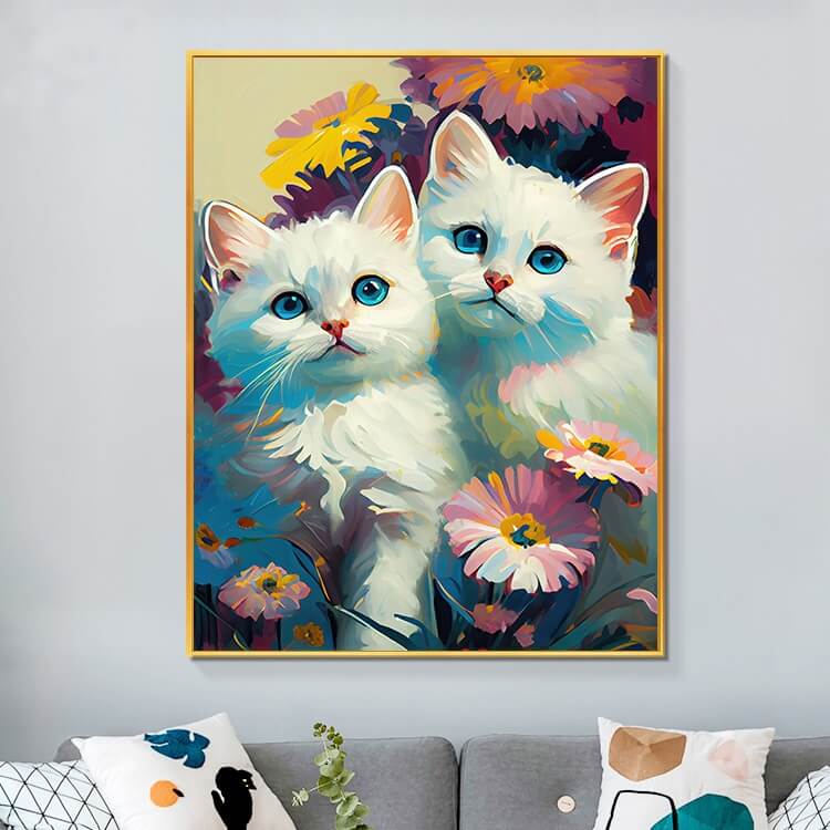 two kittens full drill diamond painting kit