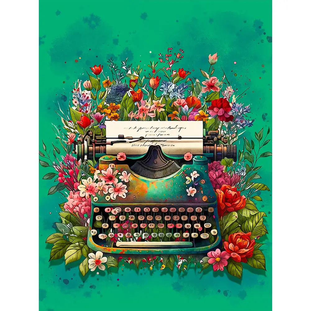 Typewriter Clip Art DIY Diamond Painting