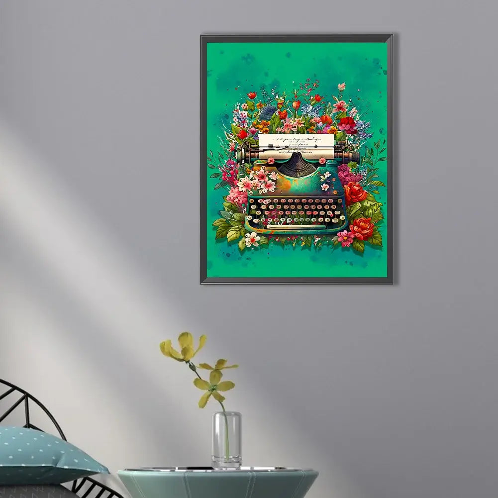 Typewriter Clip Art DIY Diamond Painting Kit