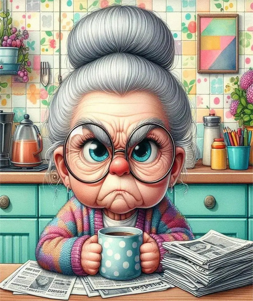 unhappy grandmas diamond painting