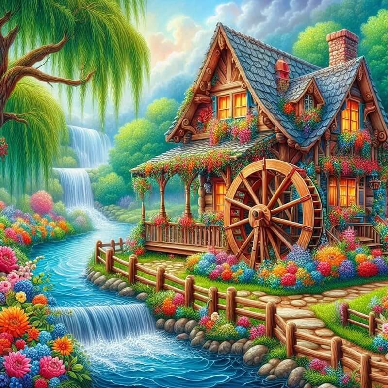 5D DIY Village House Diamond Painting
