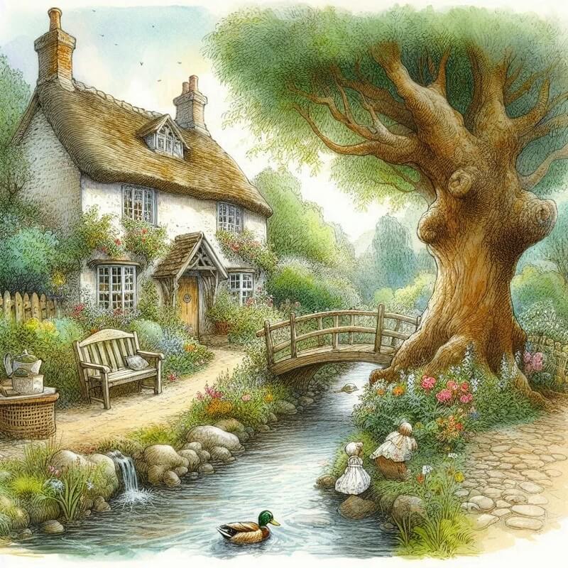 5D DIY Diamond Painting - Full Round / Square - Village Scenery B