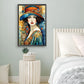 vintage lady paint by number oil painting