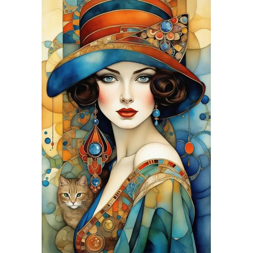 vintage lady paint by number