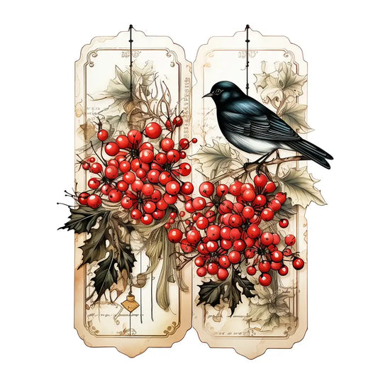 5D DIY Diamond Painting - Full Round / Square - Vintage Saffron Bird