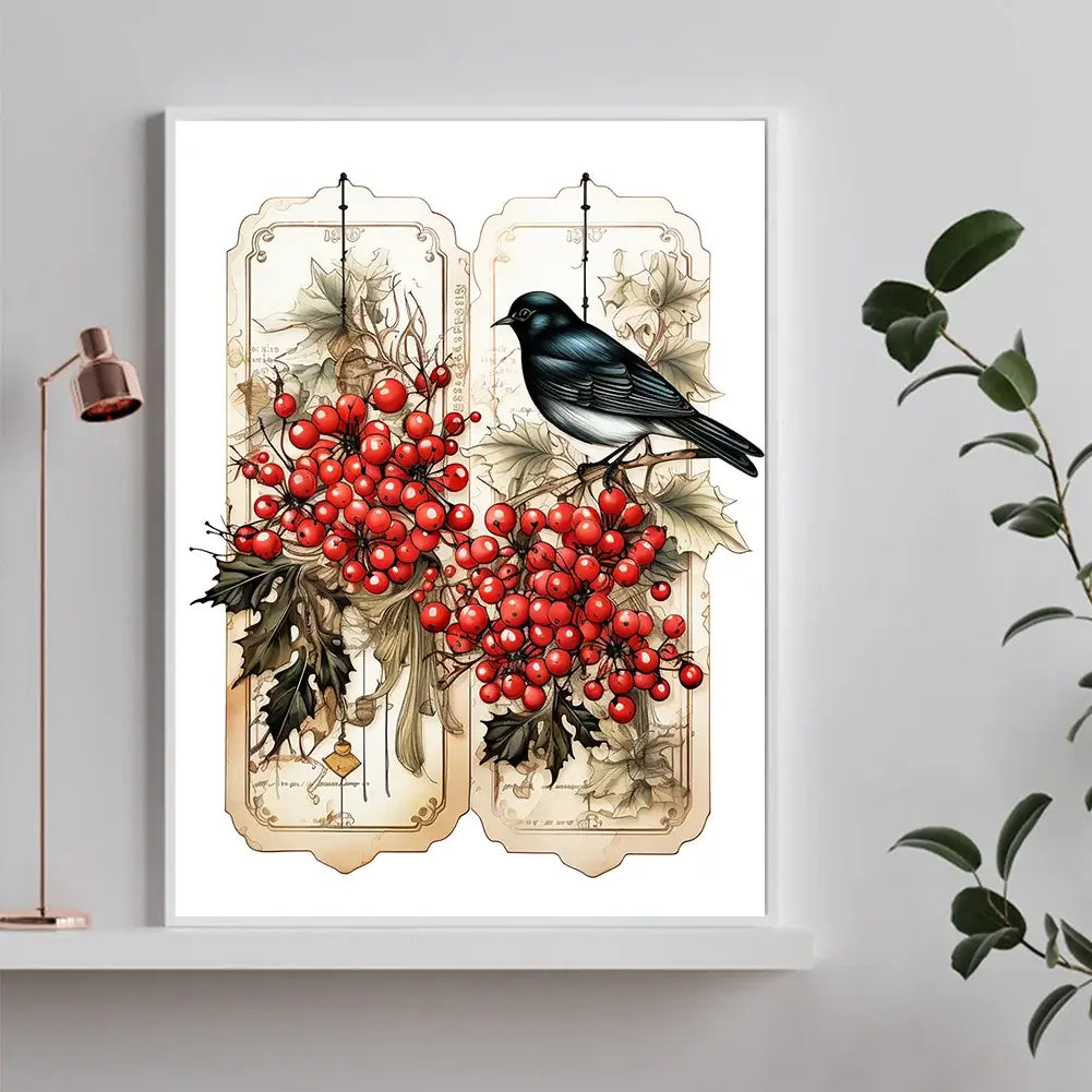 Vintage Saffron Bird 5D DIY Diamond Painting