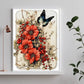 vintage saffron butterfly diamond art kit